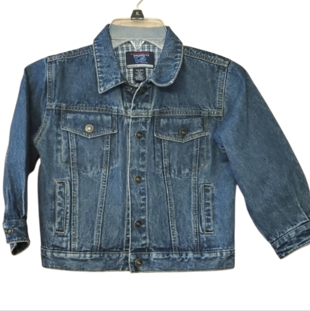 Authentic Graphite Clothing Kids Blue Denim‎ Snap Up Jacket Size 4